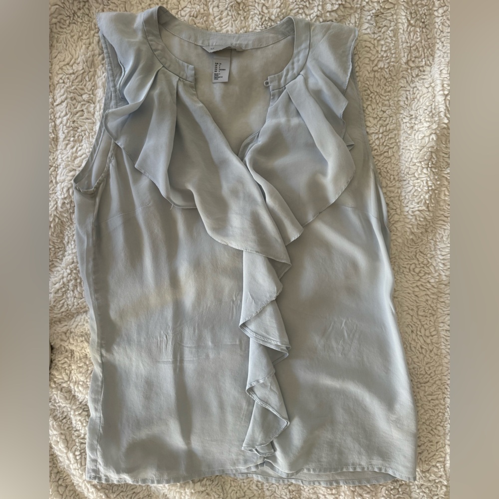 H&M “Silk” Top Light Blue, size 4